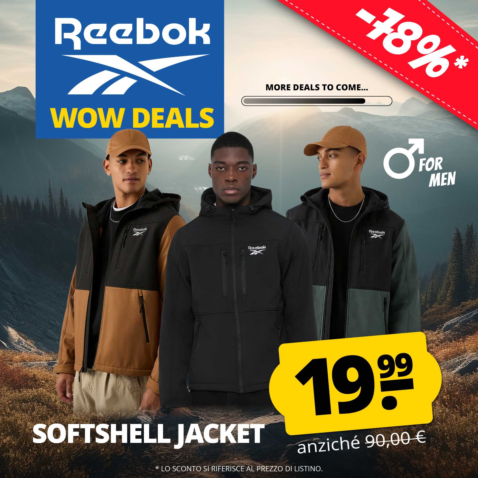 reebok outdoor herren softshell jacke