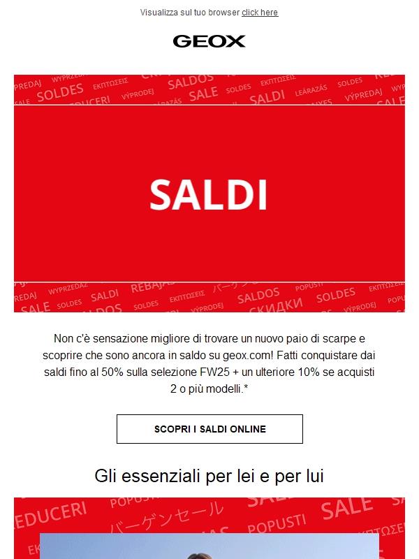 I saldi fino al 50% + EXTRA 10% continuano online 🤫