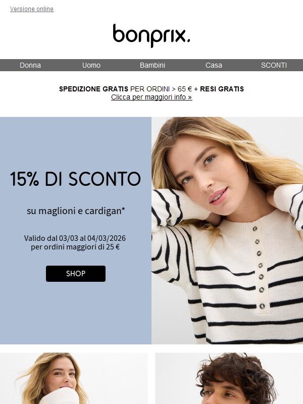 Un nuovo sconto del 15% per te ✨