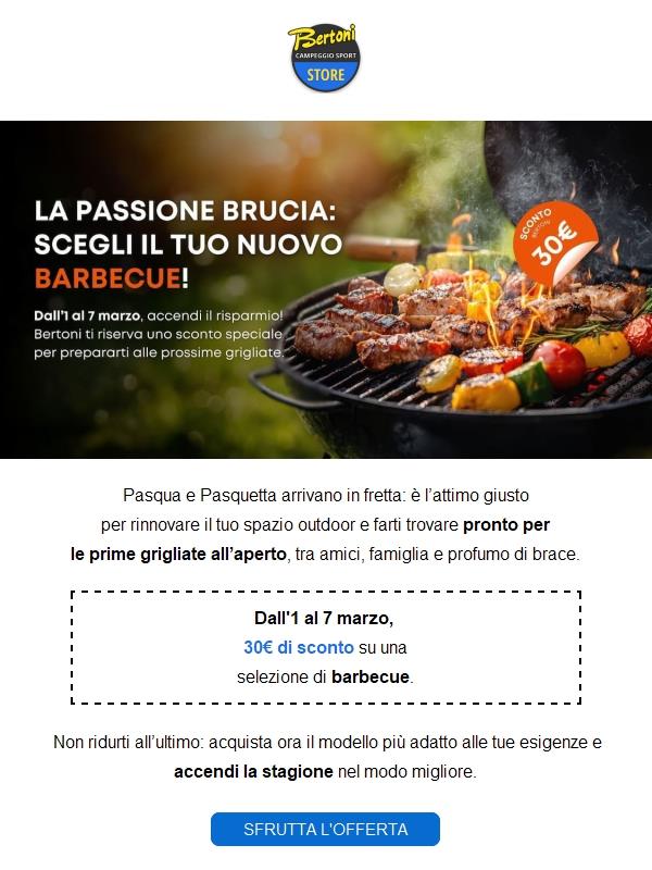 -30€ su BBQ scelti, solo fino al 7 marzo🔥