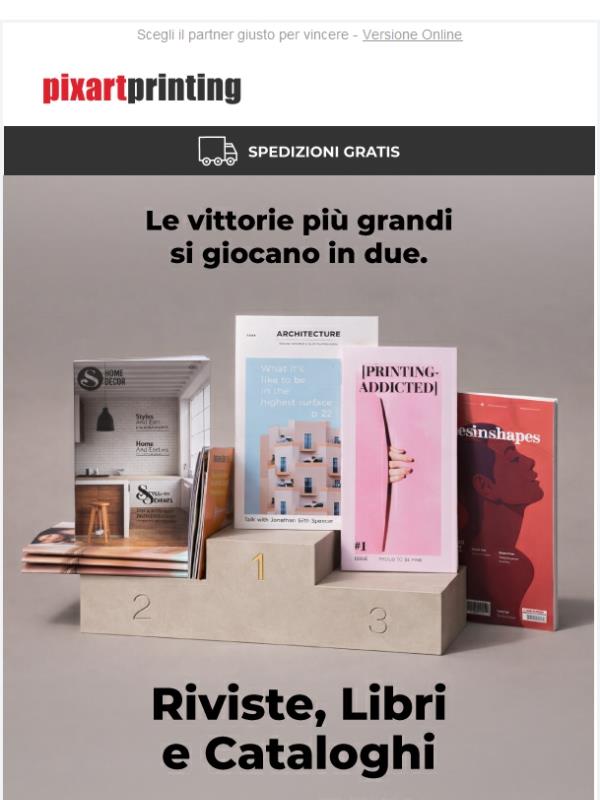Fino al -30% su Riviste, libri e cataloghi: sempre a segno