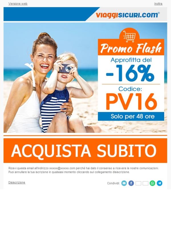 - 16% su tutte le nostre polizze!