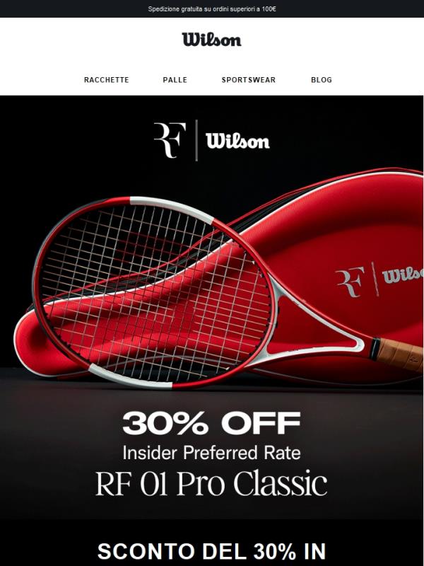 Porta in campo l’heritage di Federer: scopri l’offerta esclusiva sulla collezione riservata ai membri Insider