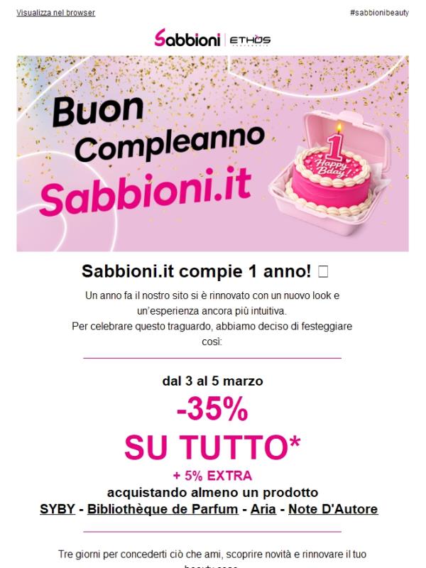 🎉 -35% SU TUTTO