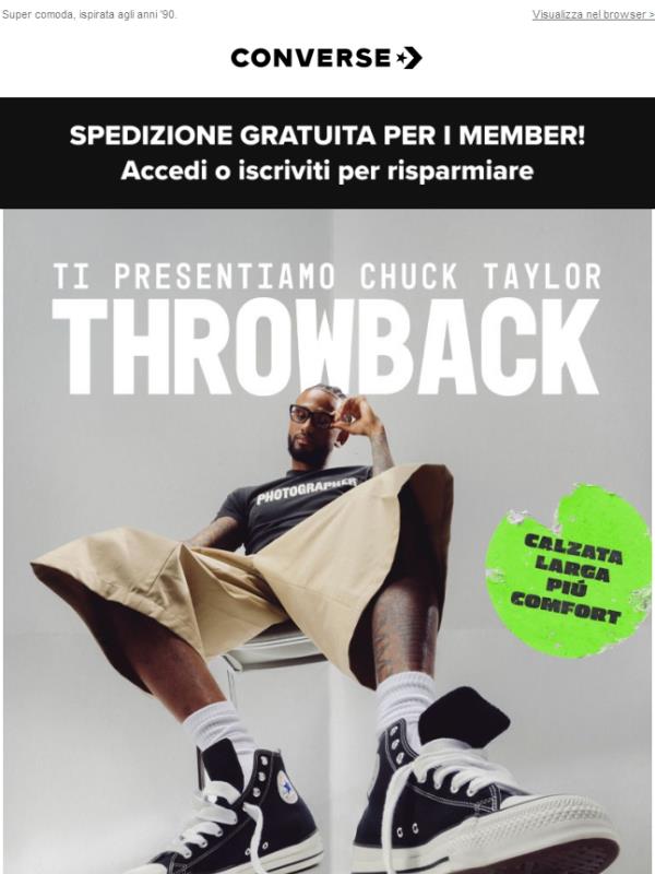 Ti presentiamo Chuck Taylor Throwback