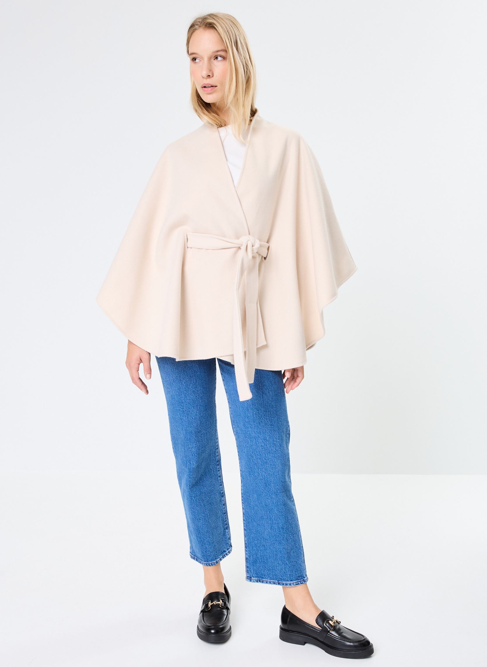Morgan Poncho e mantelle Mantella - 242-5BELT donna bianco