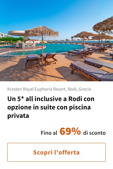 Un 5* all inclusive a Rodi con opzione in suite con piscina privata