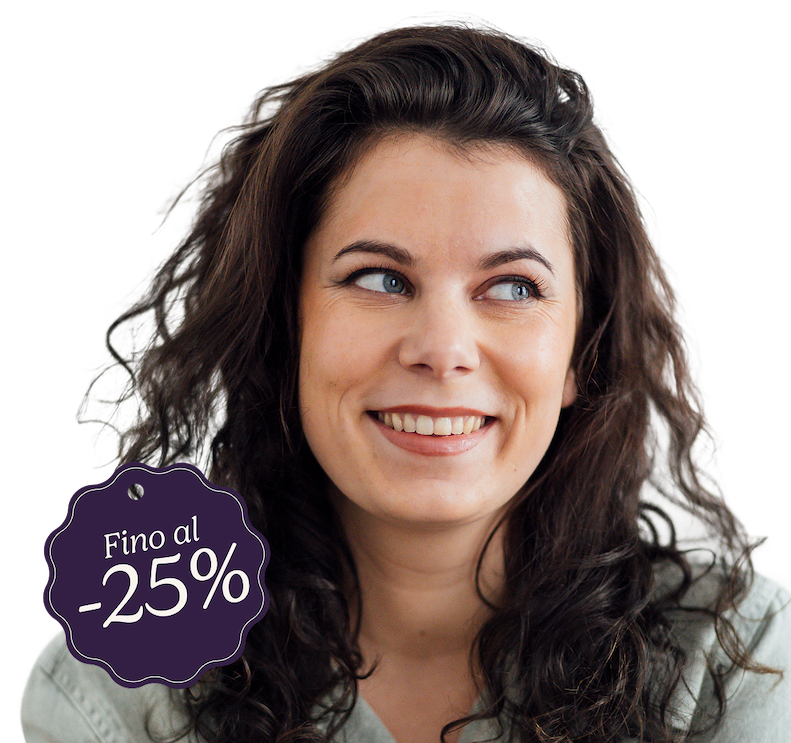 an image of a woman with a purple tag on her face