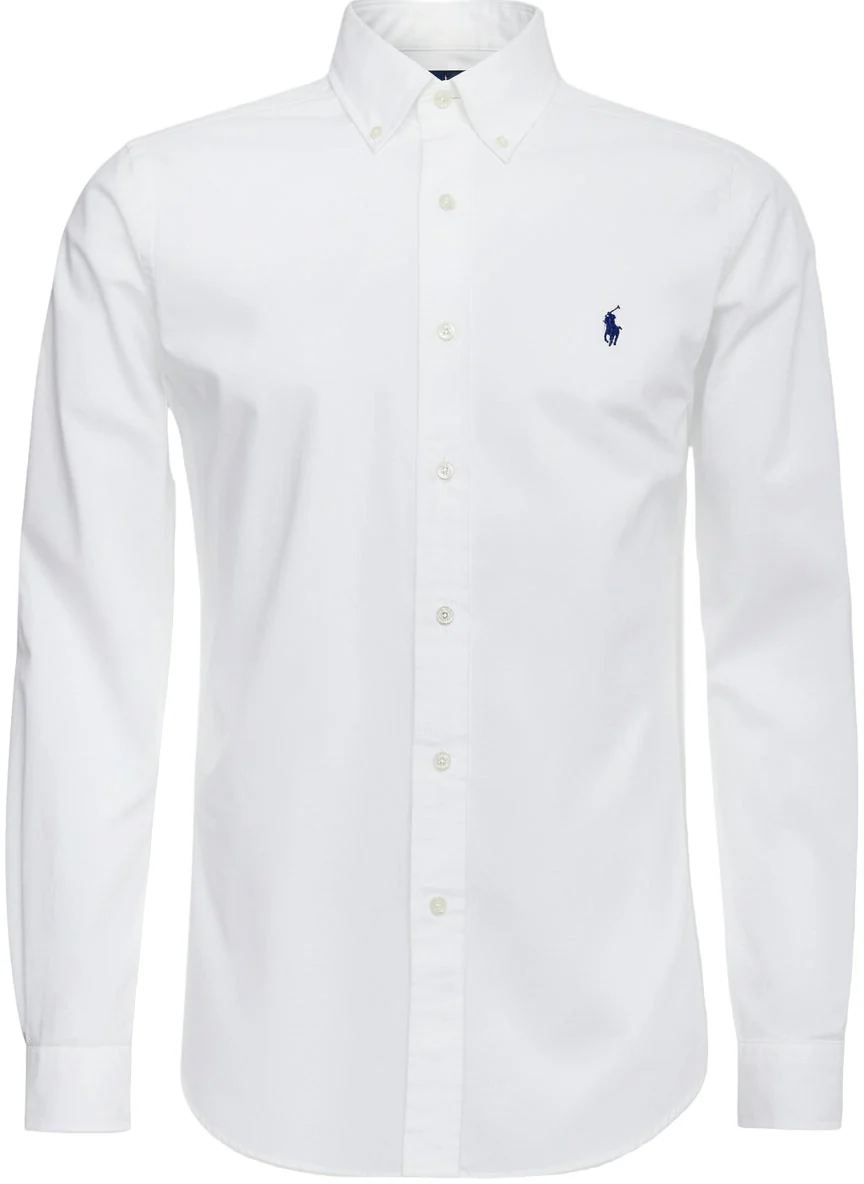Camicia Ralph Lauren Uomo Slim Fit Colletto Button-down Logo Ricamato Camice Moda Per Lui