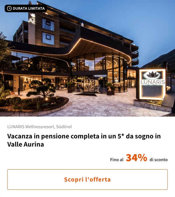 Vacanza in pensione completa in un 5* da sogno in Valle Aurina