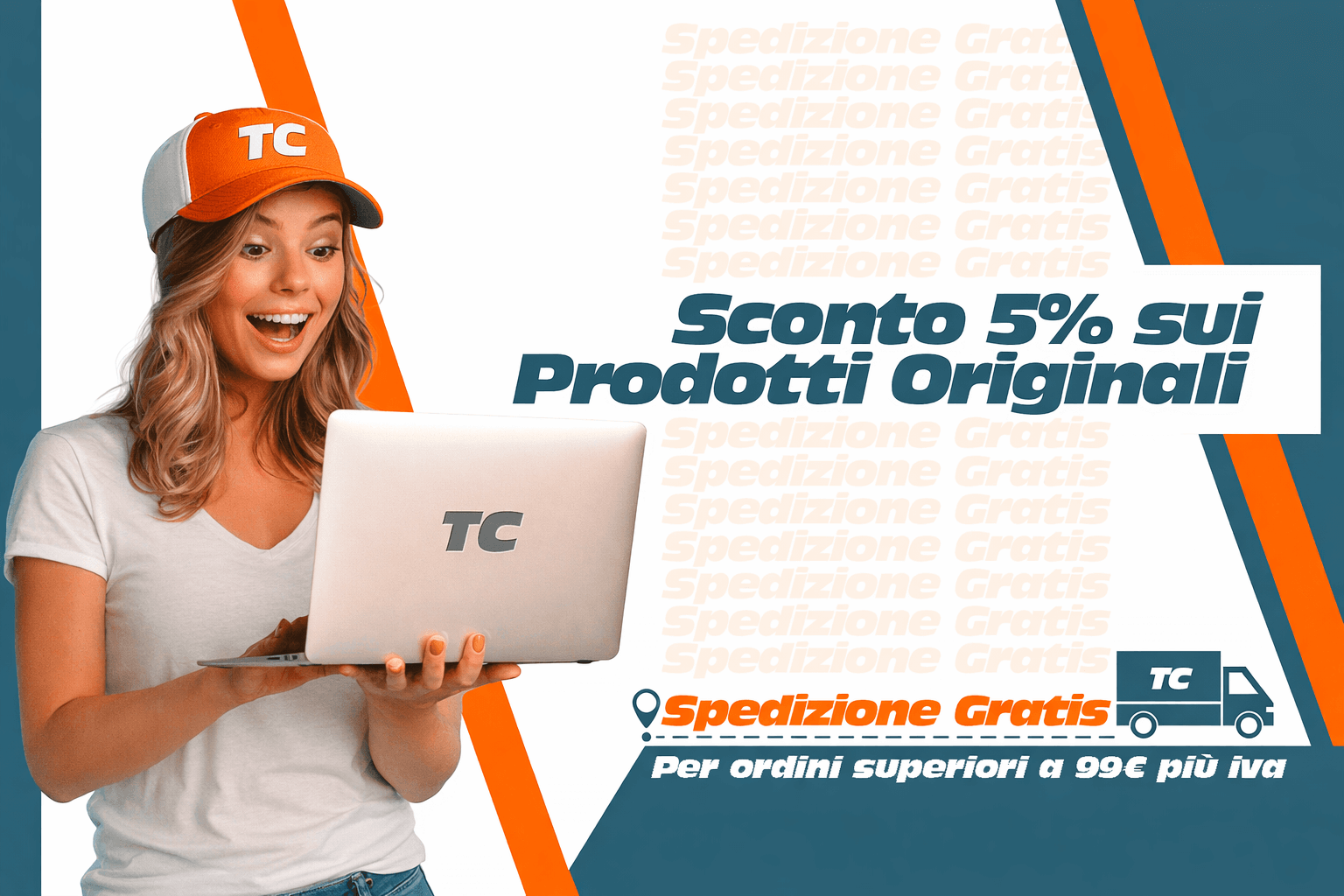 Sconto 5% sui Prodotti Originali - Spedizione Gratis per ordini superiori a 99 euro + IVA