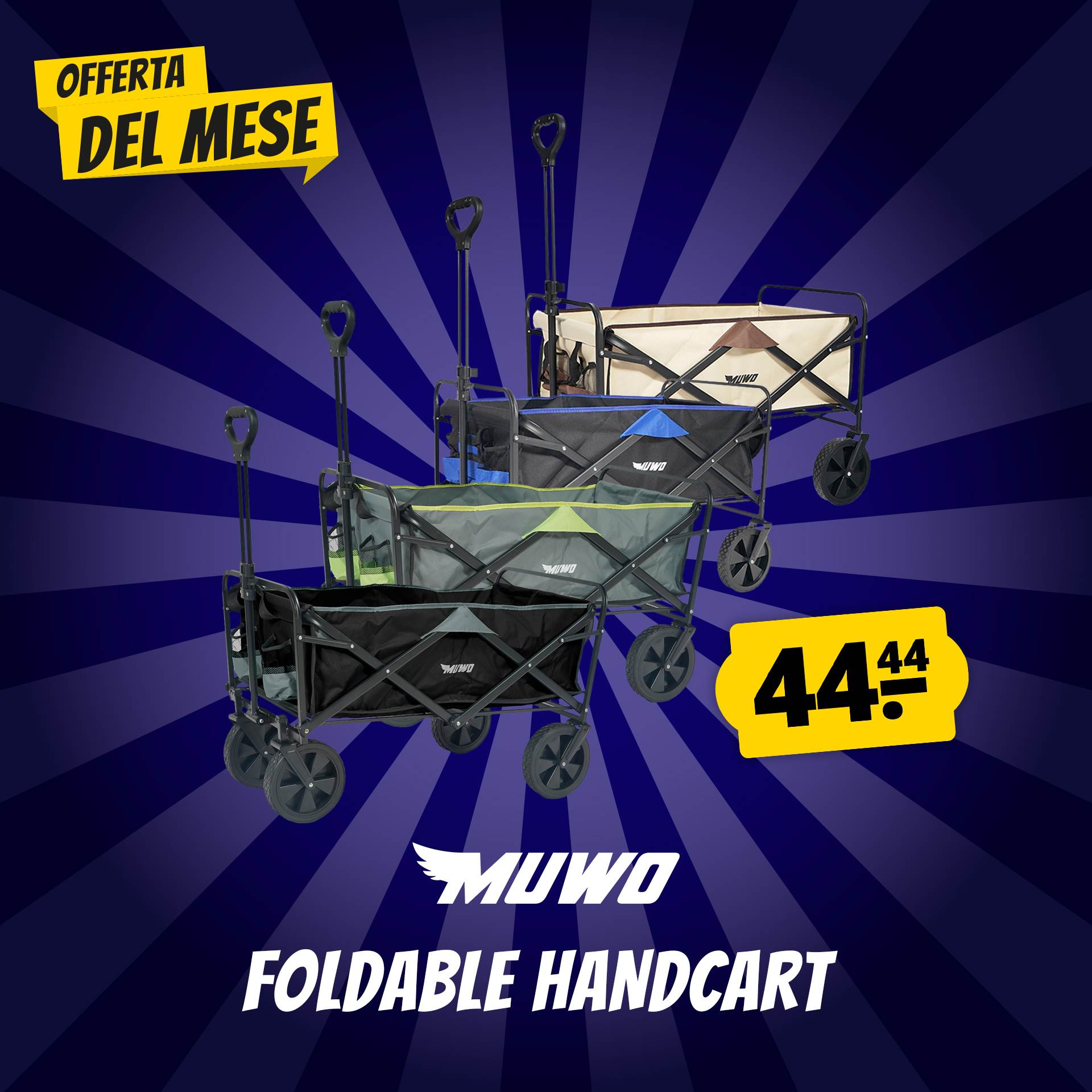 muwo carretto pieghevole