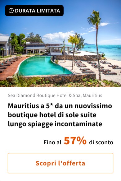 Mauritius a 5* da un nuovissimo boutique hotel di sole suite lungo spiagge incontaminate