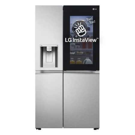 Frigorifero Side-by-Side InstaView Door-in-Door | Classe E, 635L | Wi-Fi, Dispenser con allaccio, UVnano, No frost | Acciaio