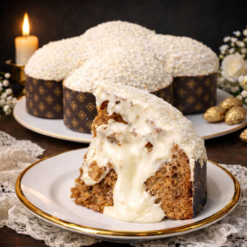 Image of Colomba artigianale al cocco e cioccolato Ciokococco