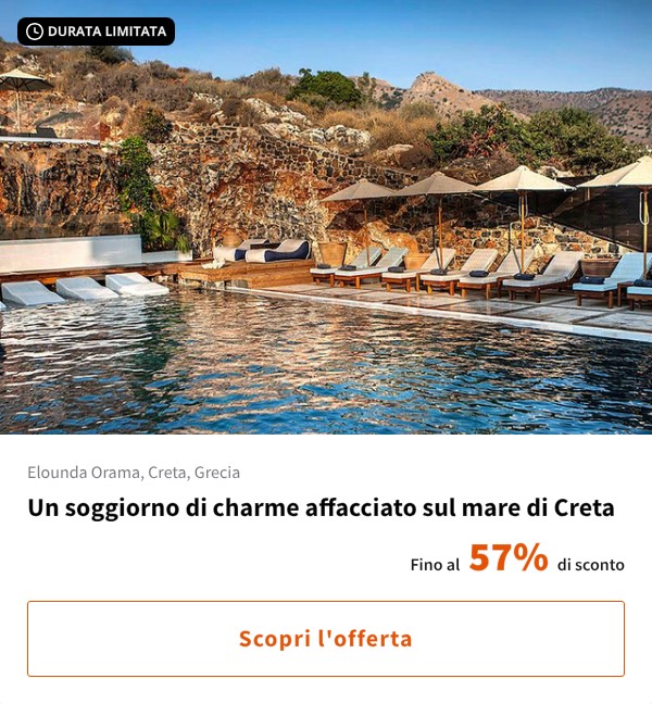 Un soggiorno di charme affacciato sul mare di Creta