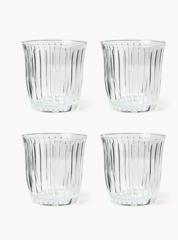 Set 4 bicchieri in vetro Joy