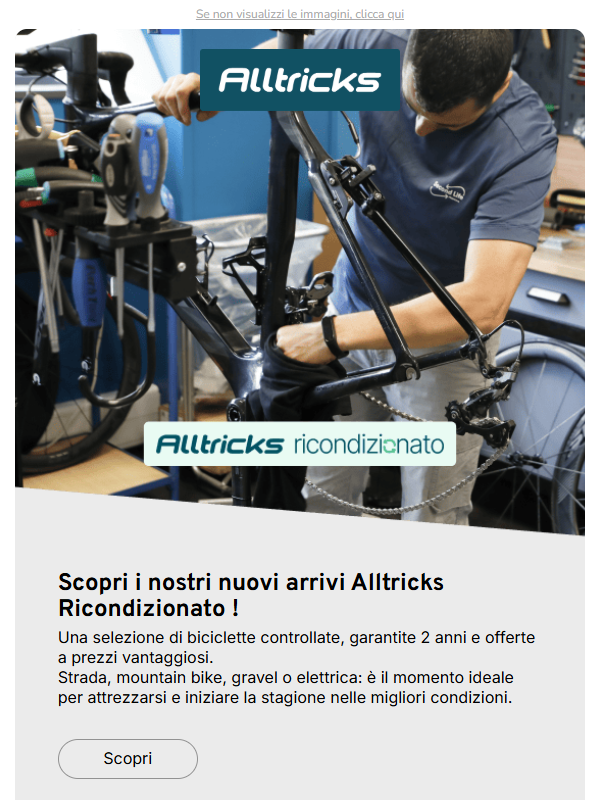 Dai una nuova vita alle nostre bici Alltricks ricondizionate! ♻️