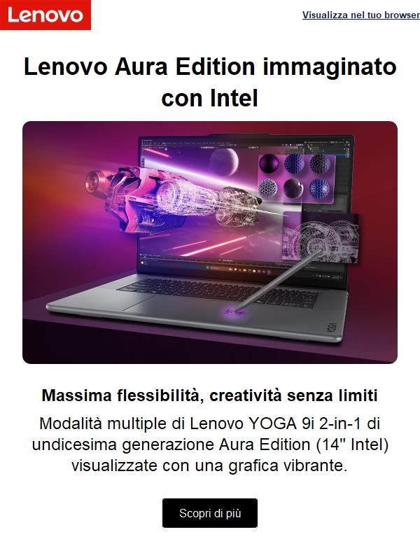 Yoga 9i 2-in-1 di undicesima generazione Aura Edition (14'' Intel) Non perdertelo!