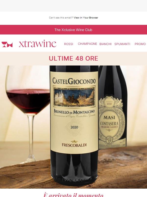 ULTIME 48 ORE: tutti i vini al 20% di sconto