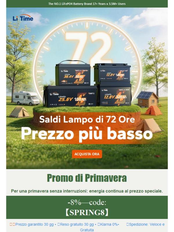 ⚡ Flash Sale 72h⚡ — Batterie per barche, prezzi minimi!