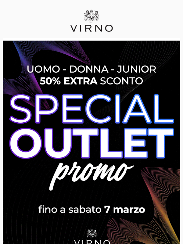 Special OUTLET 🖤 fino al 7 marzo