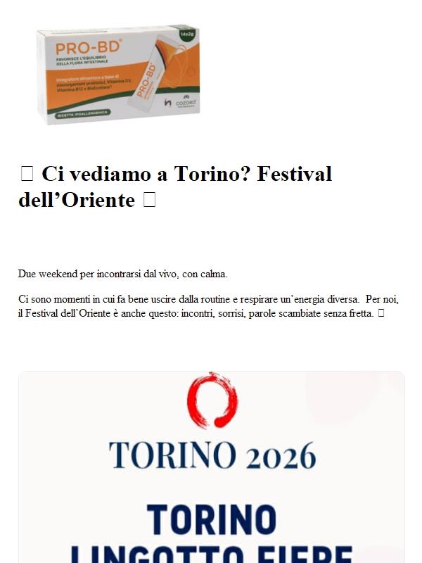 🌿 Torino questo weekend: ci vediamo dal vivo?