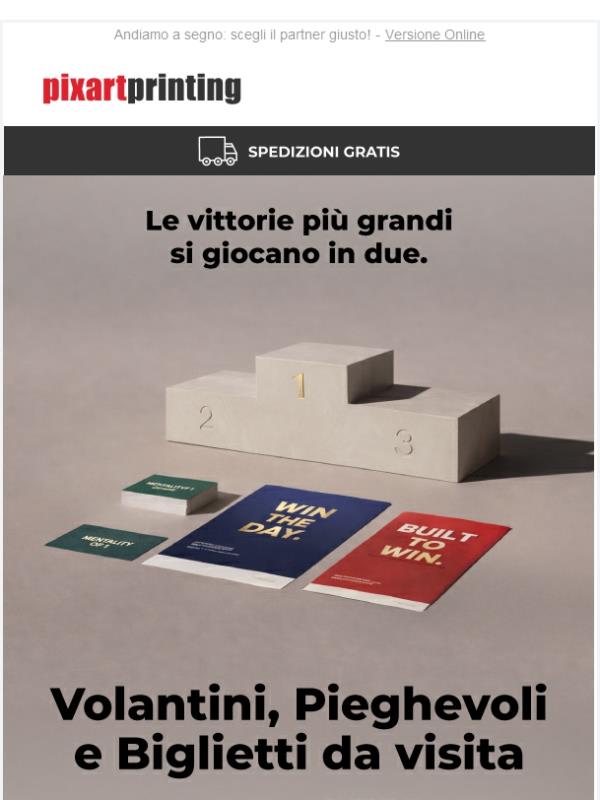 Volantini, Pieghevoli e Biglietti da visita fino al -40%: vinciamo insieme!