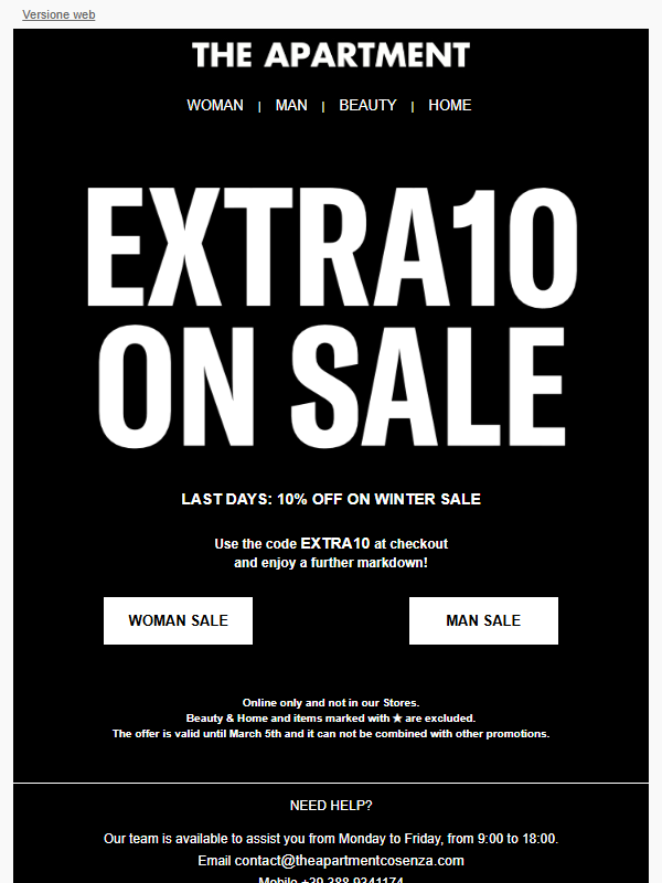 LAST DAYS: EXTRA10 ON WINTER SALE ⚫ Shop Now