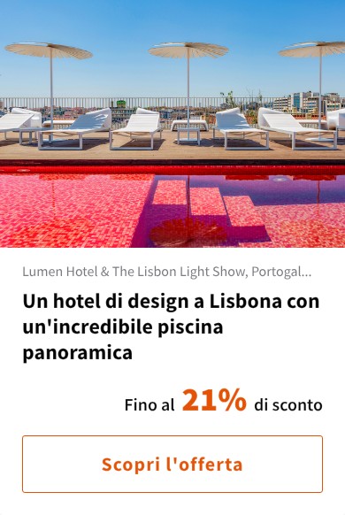 Un hotel di design a Lisbona con un'incredibile piscina panoramica