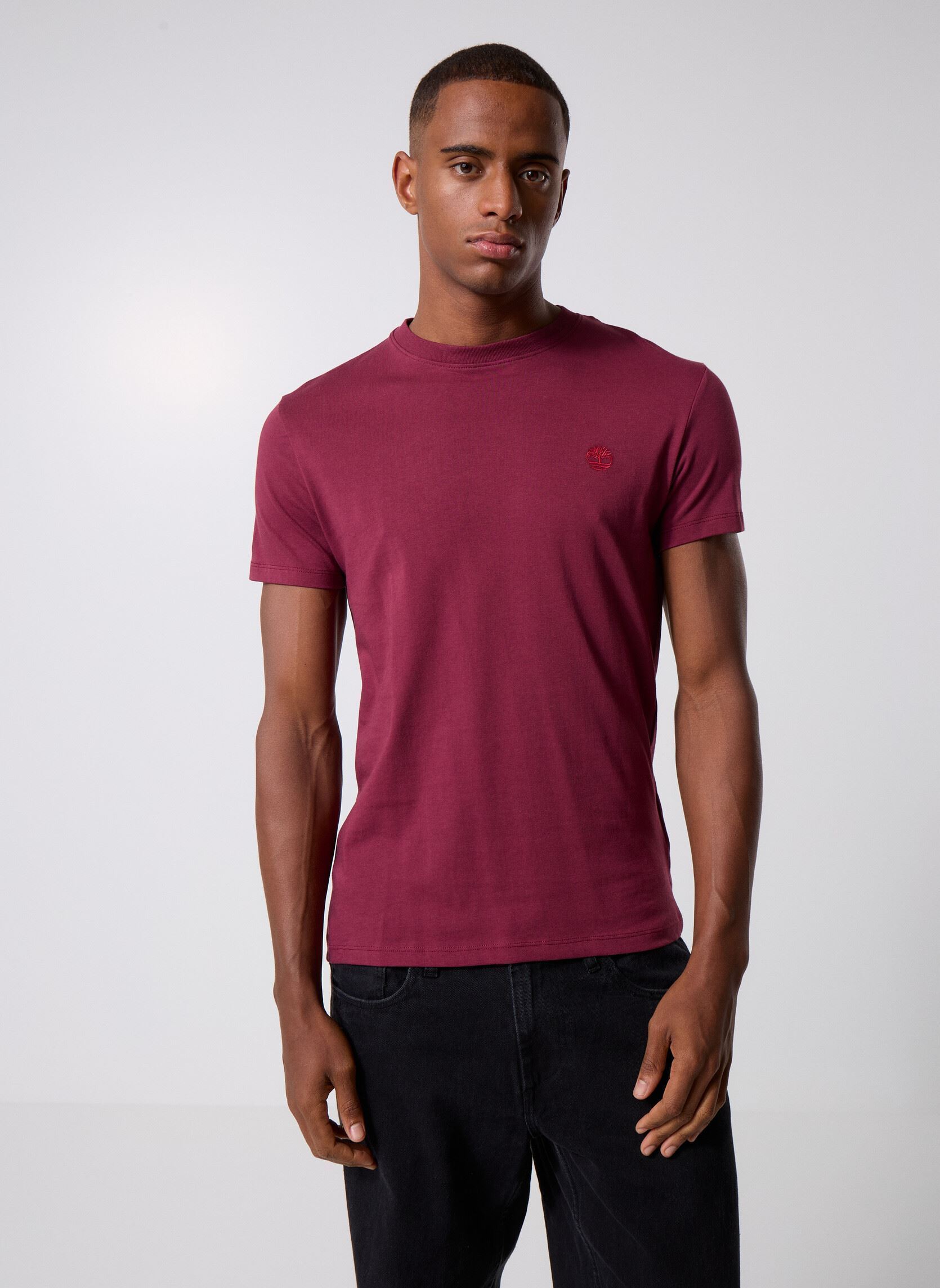 Timberland Tee-shirts manches courtes short sleeve Tee homme bordeaux