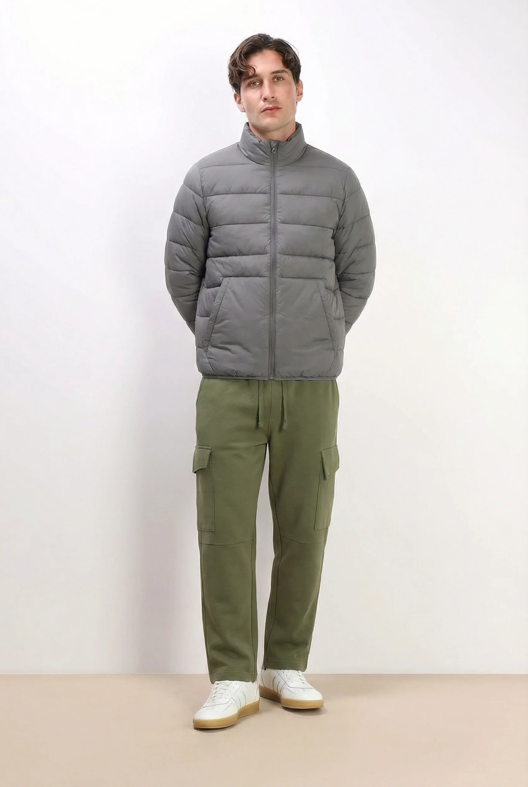 Image of GIUBBOTTO TRAPUNTATO GRIGIO SCURO