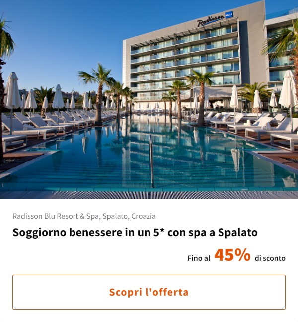 Soggiorno benessere in un 5* con spa a Spalato