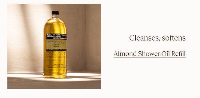 CLEANSES, SOFTENS | ALMOND SHOWER OIL REFILL 