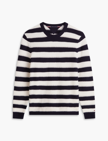 Pullover relaxed fit all'uncinetto a righe