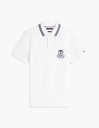 Polo regular fit con applique dello stemma
