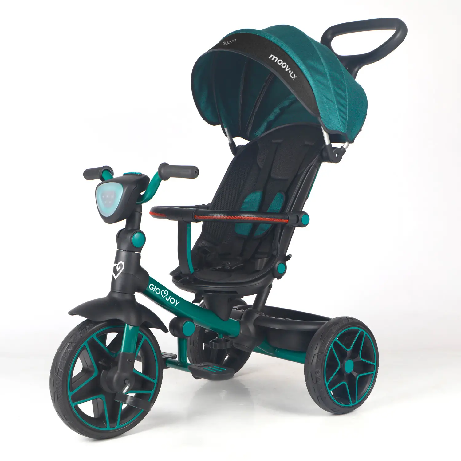 Triciclo Evolutivo 4-in-1 Moov-LX GioJoy by Giodicart – Telaio Verde e Rivestimenti Verde