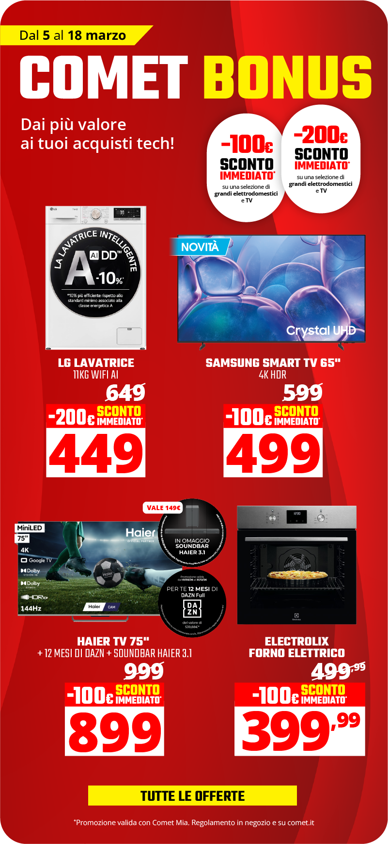 Volantino Comet Bonus