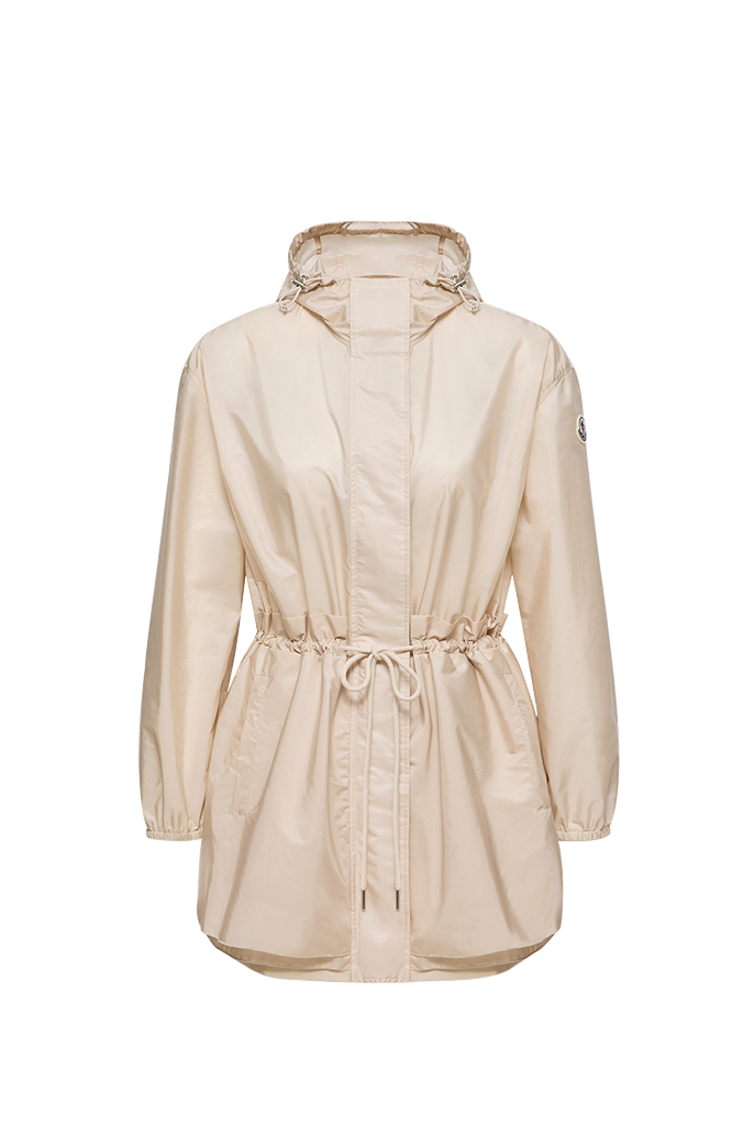 Giacca Impermeabile con Cappuccio e Ruches Weteau