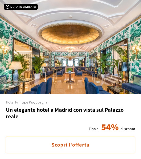 Un elegante hotel a Madrid con vista sul Palazzo reale