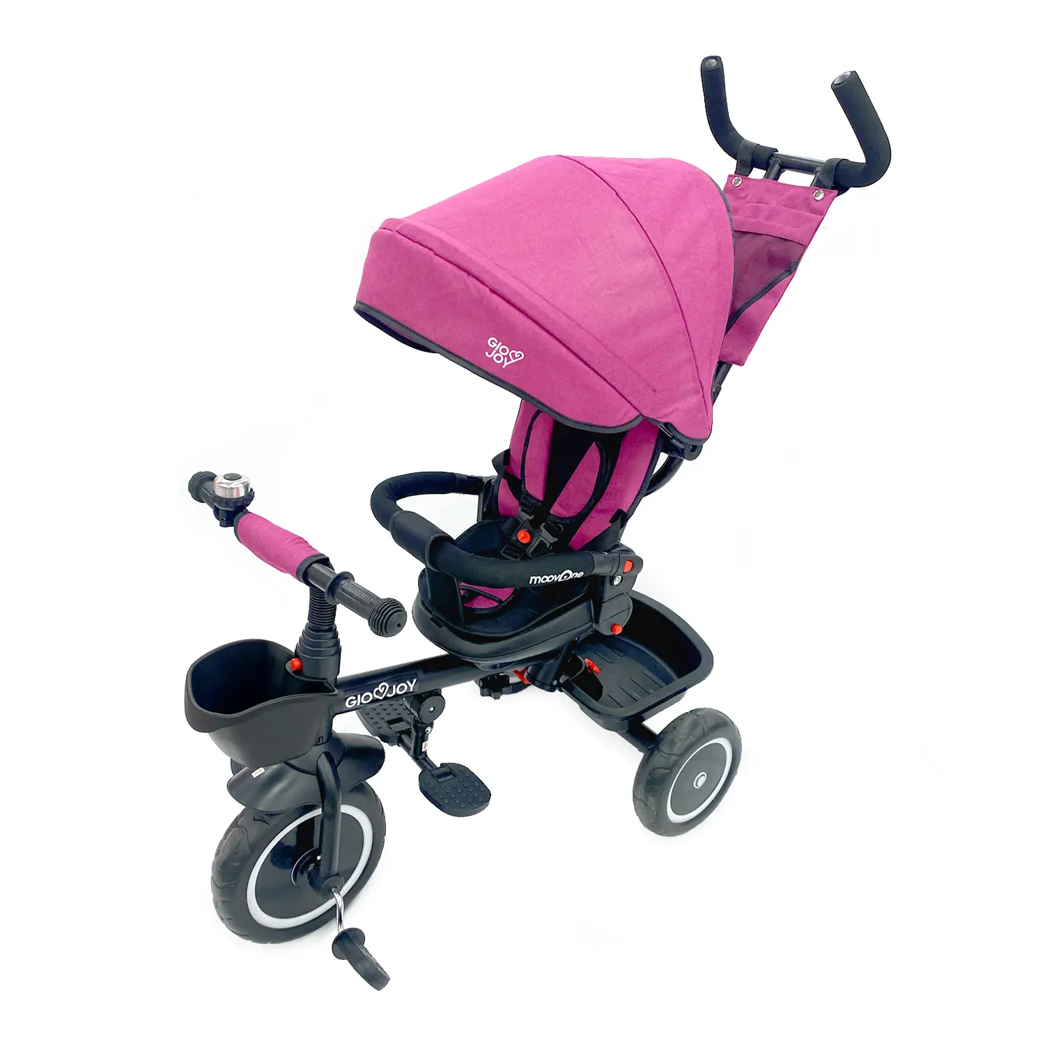 Triciclo 4-in-1 GioJoy Moove-1 Rosa – Comfort, Sicurezza e Divertimento per i Primi Passi
