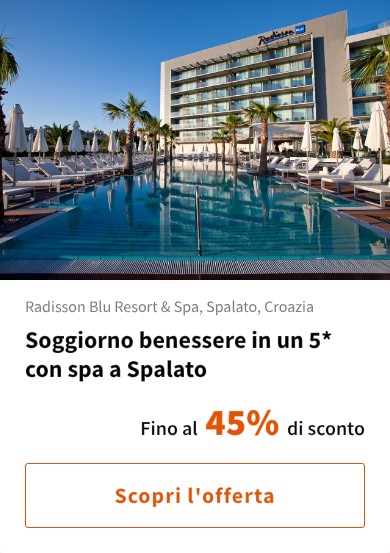Soggiorno benessere in un 5* con spa a Spalato