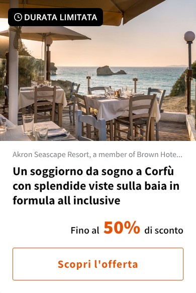 Un soggiorno da sogno a Corfù con splendide viste sulla baia in formula all inclusive