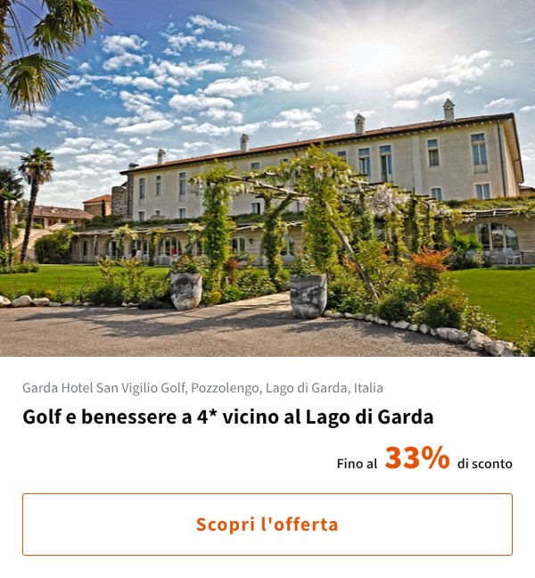 Golf e benessere a 4* vicino al Lago di Garda