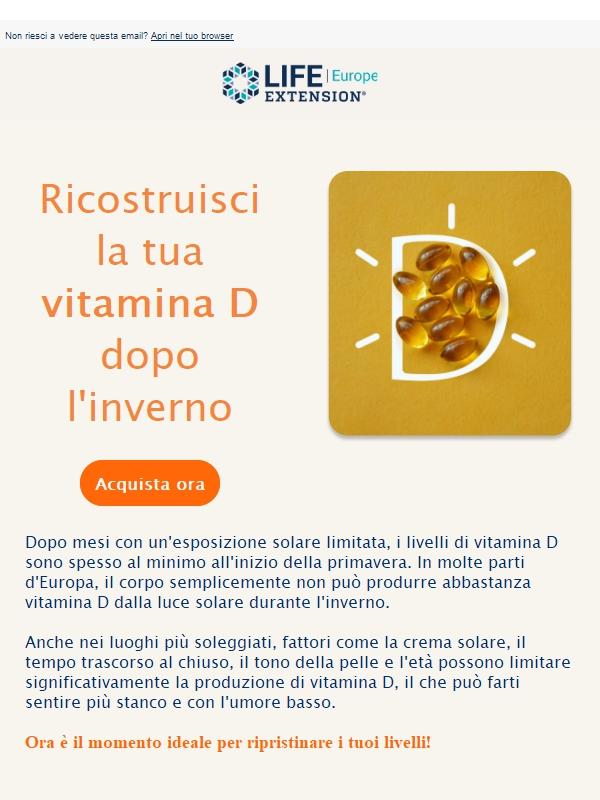 Ricostruisci la tua vitamina D dopo l'inverno