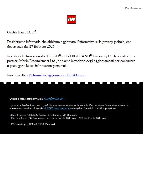 Aggiornamenti alla nostra Informativa sulla privacy