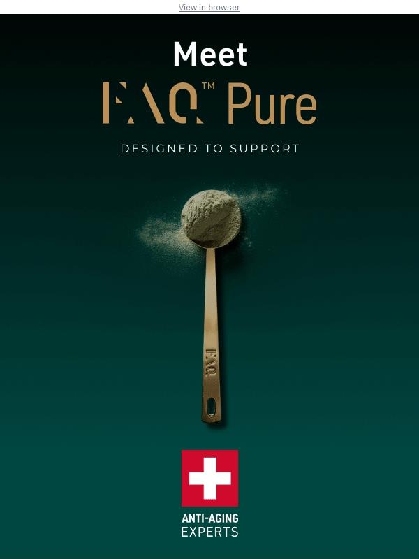 BREAKING! Meet FAQ™ Pure: The most complete anti-aging drink ever made.