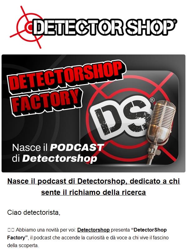 Nasce il podcast di Detectorshop