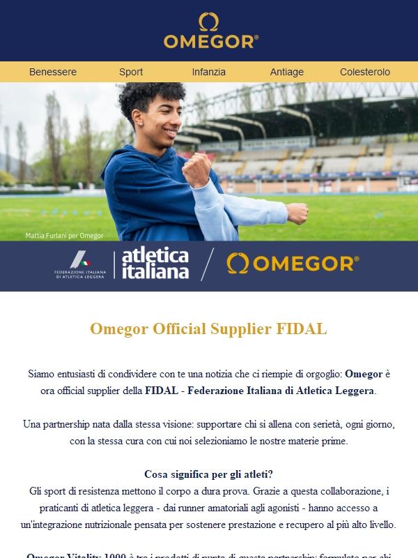 Omegor è ora Official Supplier della FIDAL