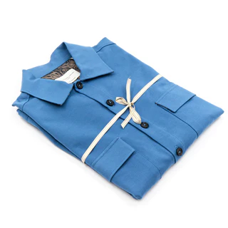 Shirt Jacket in tessuto tecnico blu